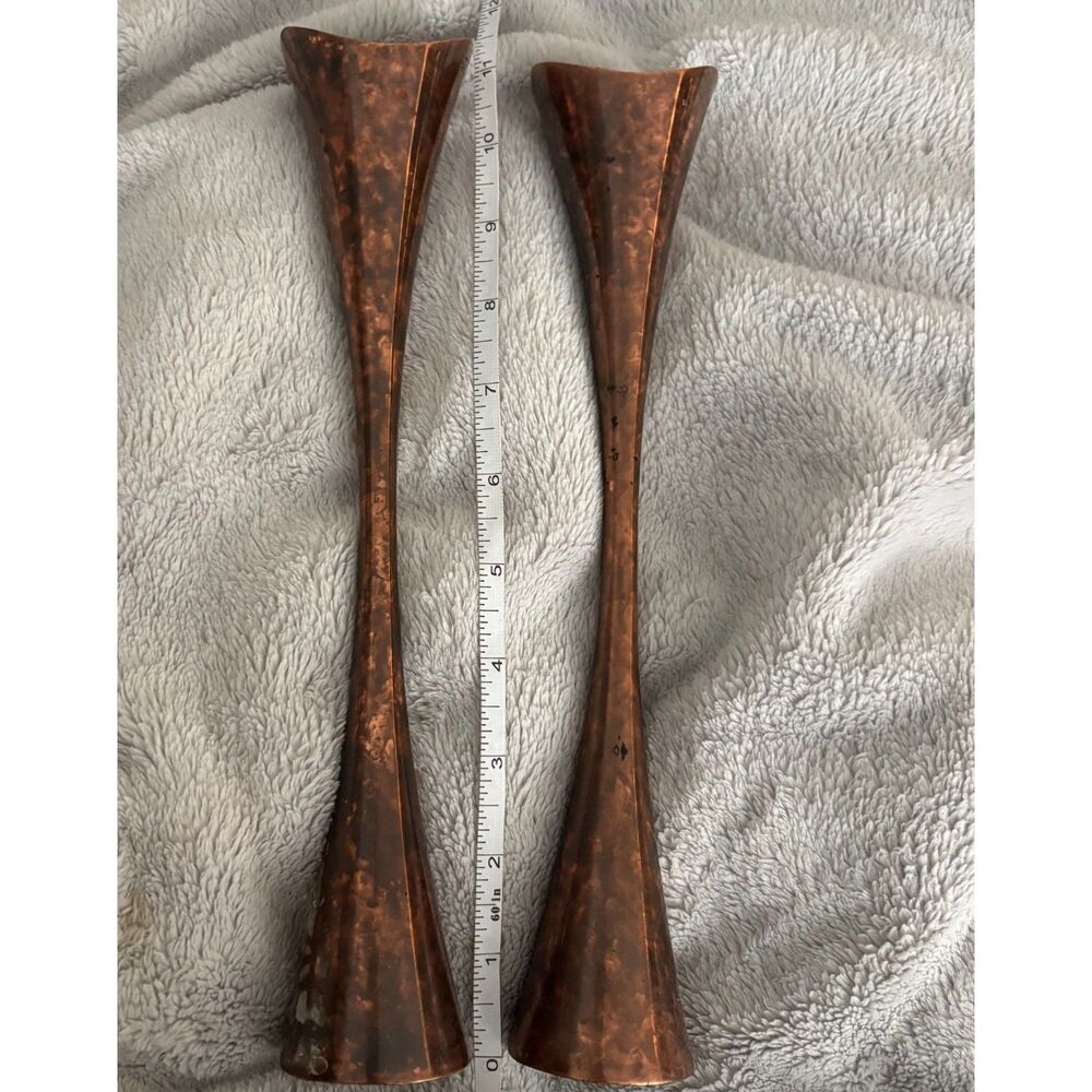 Nambe Copper Canyon Candlesticks 2011